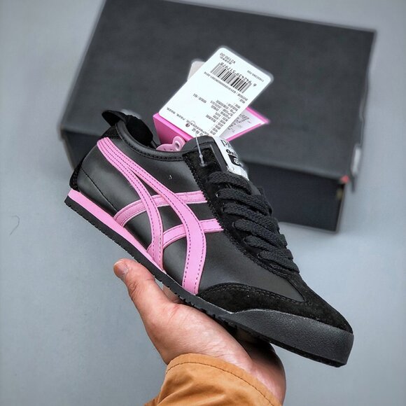 Onitsuka Tiger Shoes - Onitsuka Tiger Mexico 66 Black Leather Sneakers